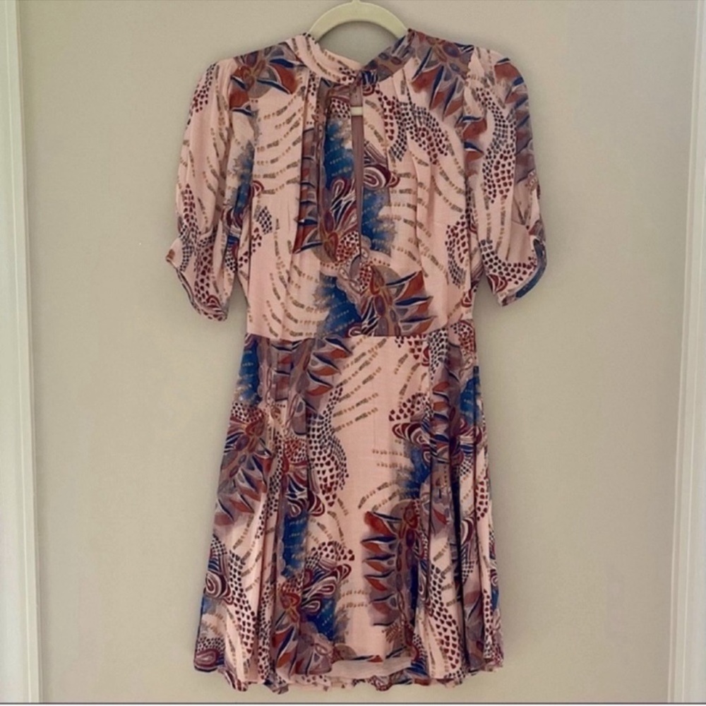 NWT! Free People Printed Mini A-line Dress.